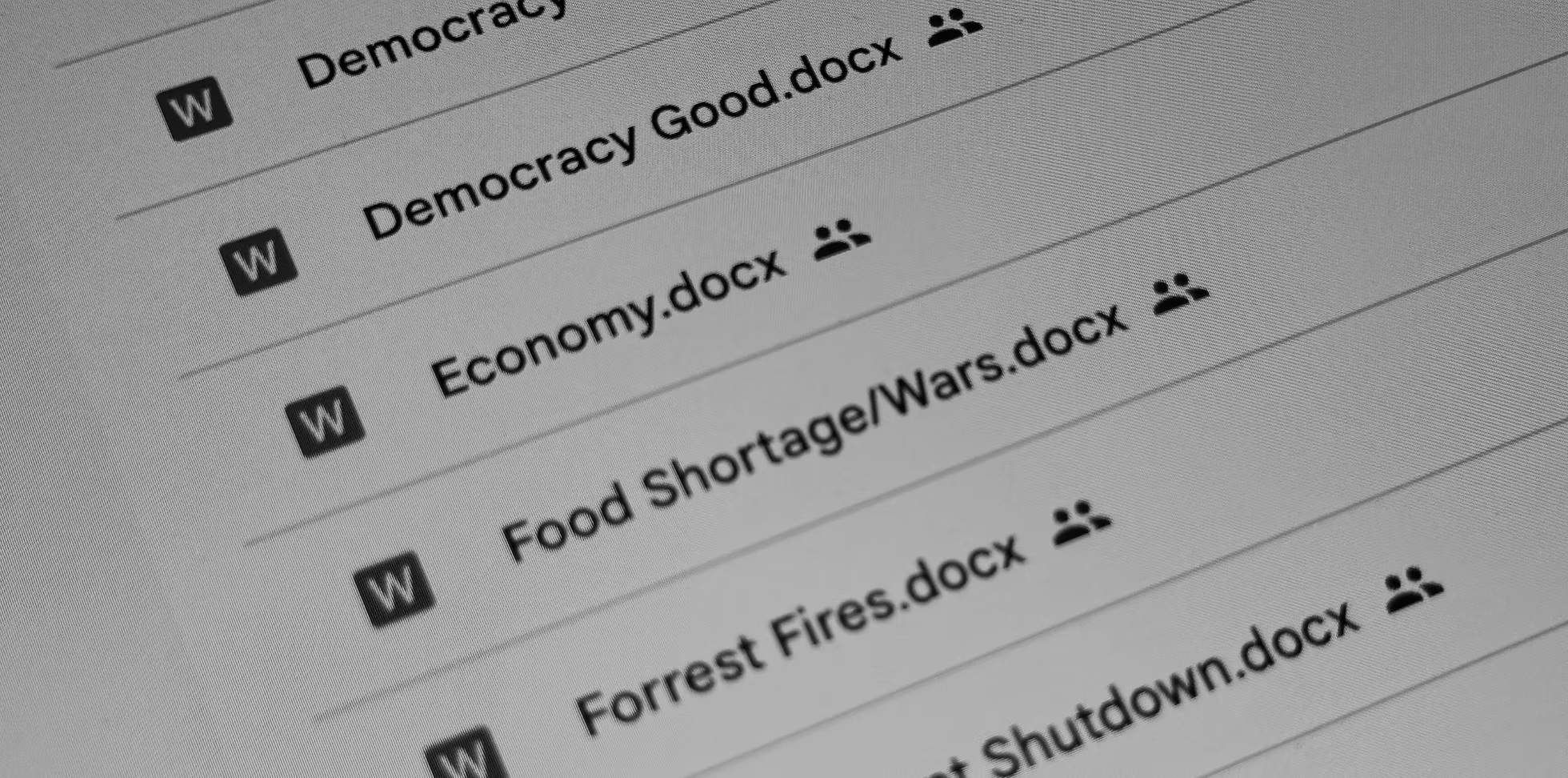 Background showing google drive documents